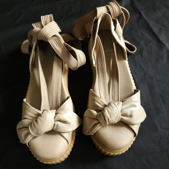 Fenty X Puma Chic Beige Espadrilles with Bow Accent - Picture 1 of 7